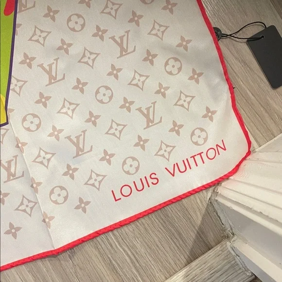 Louis Vuitton Authentic Colorful Floral Silk Scarf - Picture 3 of 6